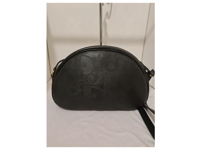 Borsa a tracolla Dior in tela nera Nero - vista 2