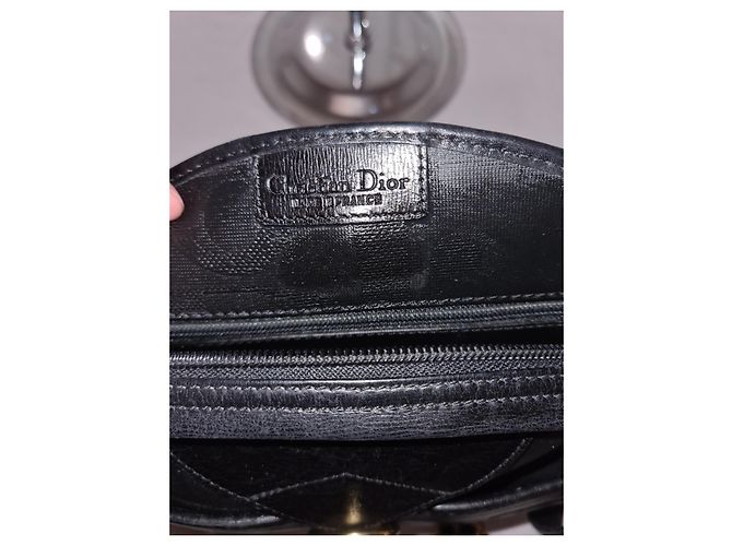 Borsa a tracolla Dior in tela nera Nero - vista 5