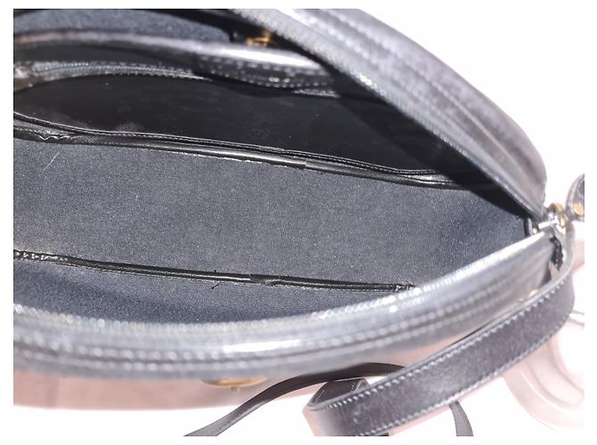 Borsa a tracolla Dior in tela nera Nero - vista 7