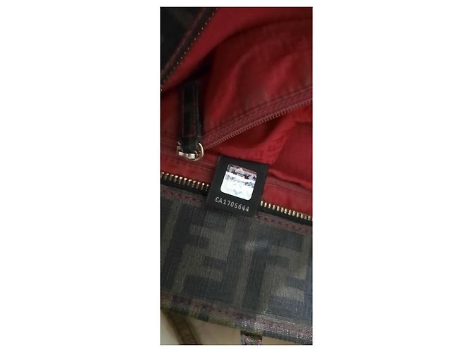 Borsa a mano Fendi Spalmati Zucca Marrone Monogramma - vista 3