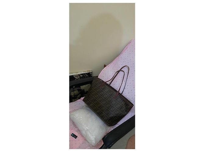 Borsa a mano Fendi Spalmati Zucca Marrone Monogramma - vista 4