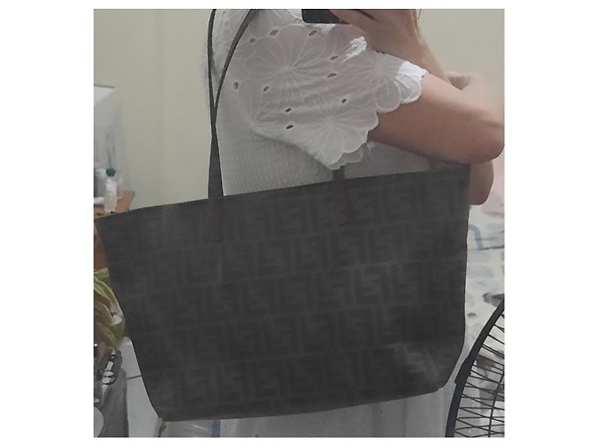 Borsa a mano Fendi Spalmati Zucca Marrone Monogramma - vista 6
