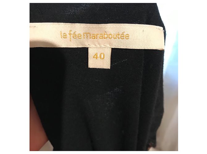 Abito La Fée Maraboutée Nero con Maniche Lunghe Trasparenti Multicolore - vista 5