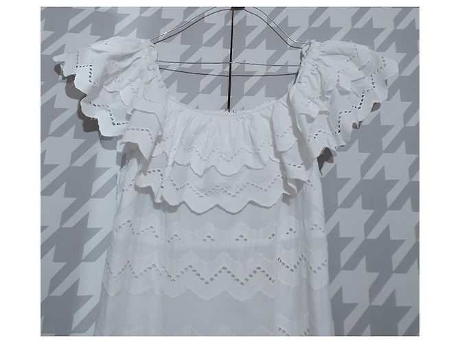 Autre Marque Vestido midi Alice Mccall Ziggy blanco de algodón - vista 2