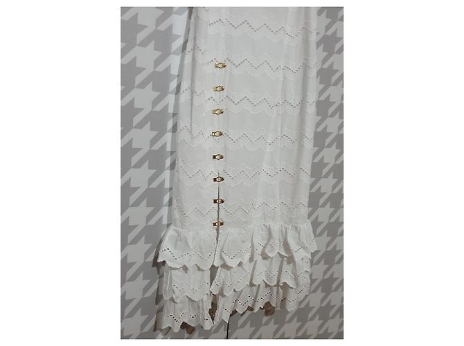 Autre Marque Vestido midi Alice Mccall Ziggy blanco de algodón - vista 3