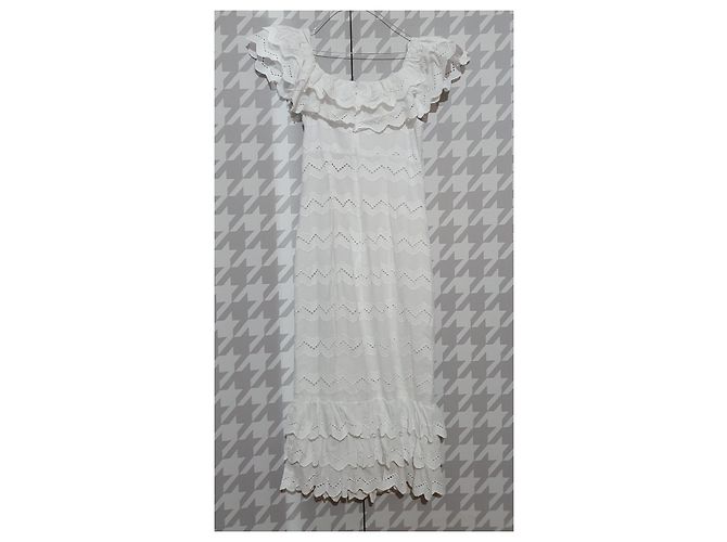 Autre Marque Vestido midi Alice Mccall Ziggy blanco de algodón - vista 4