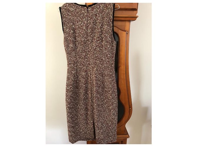 Dolce & Gabbana Wollkleid braun mit Leopardenfutter - Ansicht 2