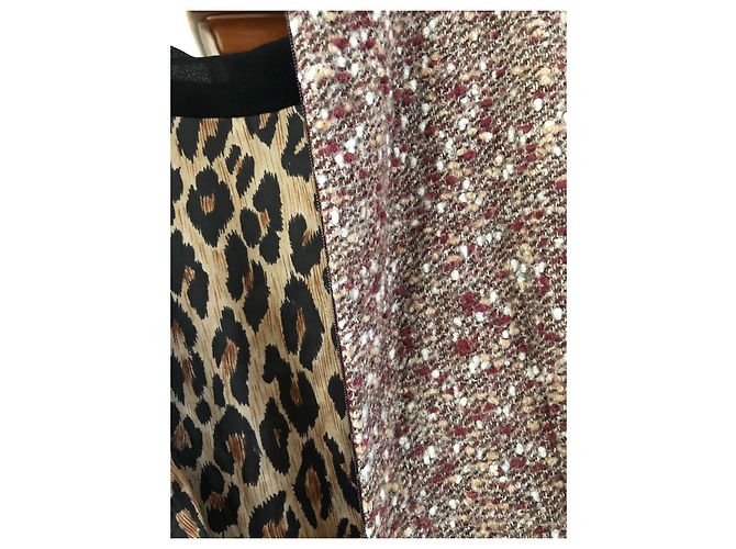 Dolce & Gabbana Wollkleid braun mit Leopardenfutter - Ansicht 3