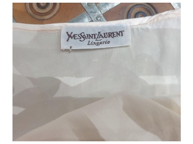 Yves Saint Laurent camisón de lencería Rosa Crema - vista 3