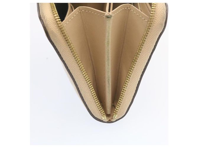 Porte-monnaie LOUIS VUITTON Monogram Vernis Zippy Beige M90203 Auth LV 25396 - vue 10