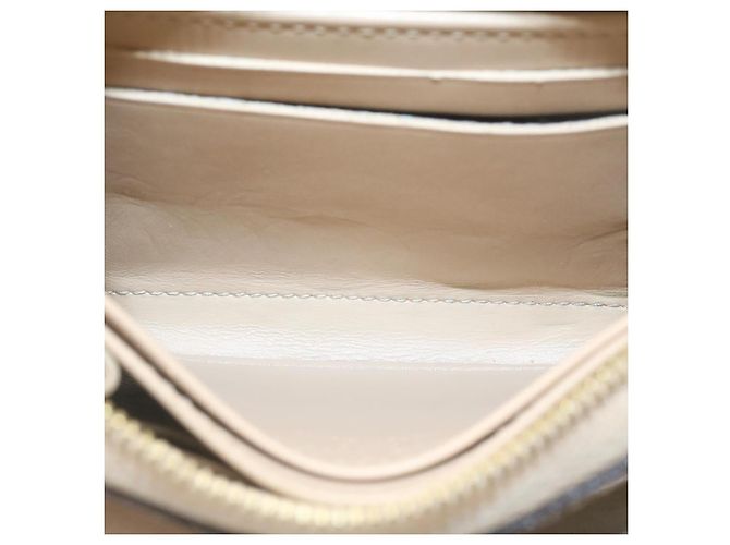 Porte-monnaie LOUIS VUITTON Monogram Vernis Zippy Beige M90203 Auth LV 25396 - vue 14