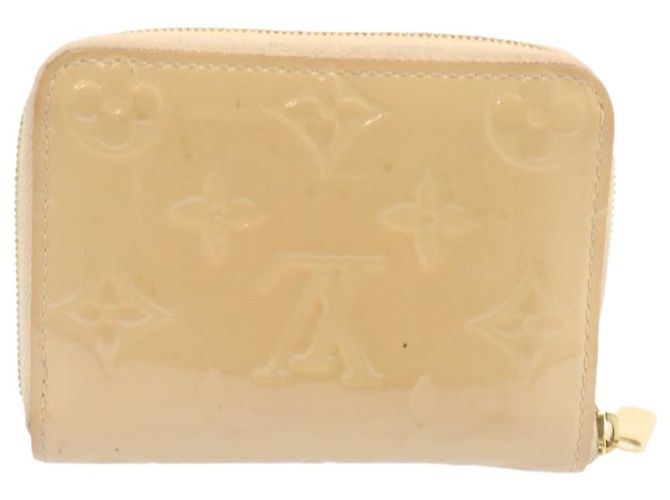 Porte-monnaie LOUIS VUITTON Monogram Vernis Zippy Beige M90203 Auth LV 25396 - vue 3