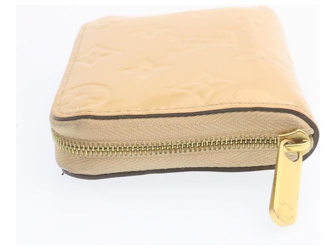 Porte-monnaie LOUIS VUITTON Monogram Vernis Zippy Beige M90203 Auth LV 25396 - vue 5