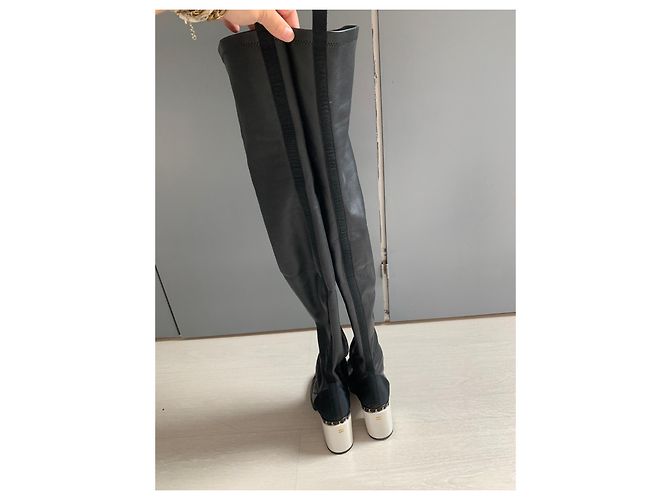 Cambon Chanel muslo botas Negro - vista 3