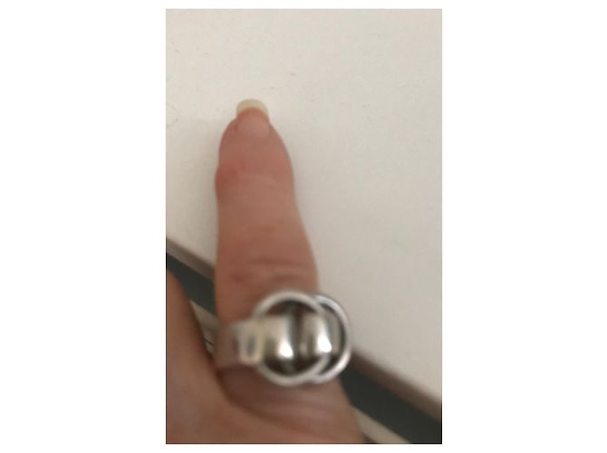 Hermès Vintage Sammlerring 'Gürtel' aus massivem Silber - Ansicht 8