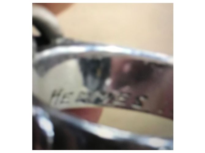 Hermès Vintage Sammlerring 'Gürtel' aus massivem Silber - Ansicht 9