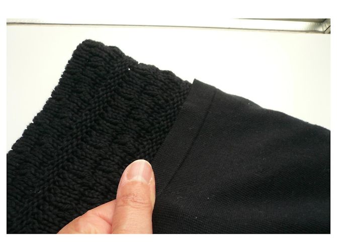 CHANEL - FALDA DE PUNTO DE ALGODÓN MARINO DE CINTURA ALTA34 - vista 11