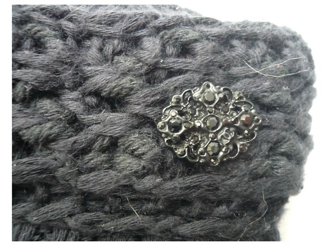 CHANEL - FALDA DE PUNTO DE ALGODÓN MARINO DE CINTURA ALTA34 - vista 12
