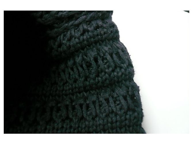 CHANEL - FALDA DE PUNTO DE ALGODÓN MARINO DE CINTURA ALTA34 - vista 4