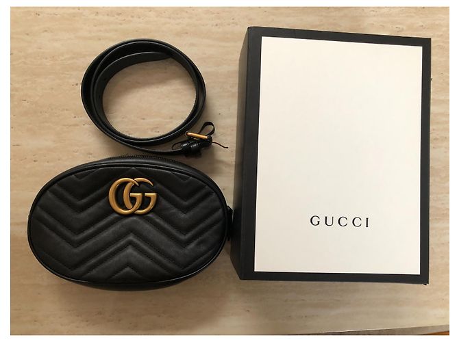Gucci Riñonera GG Marmont Matelassé Negro - vista 2