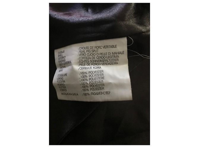 Autre Marque Dunkelbraune Wildlederjacke aus Hirschleder - Ansicht 4