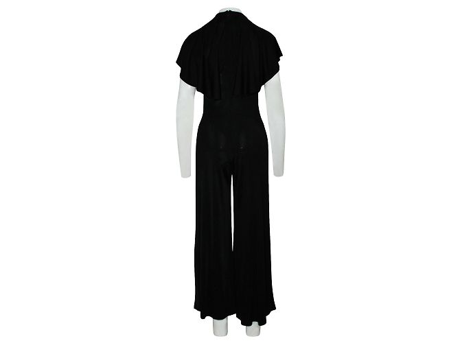 Issa Kurzärmliger schwarzer Jumpsuit - Ansicht 3