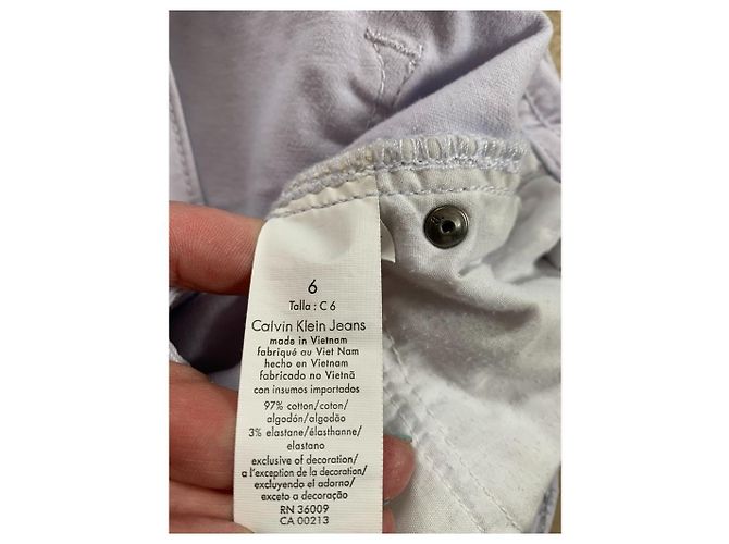Vaqueros Skinny Crop Calvin Klein Lila Lavanda Púrpura - vista 4