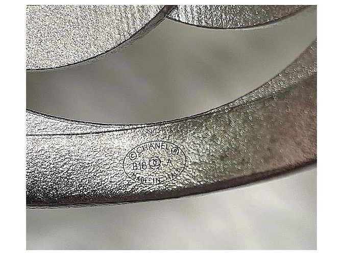 Braccialetto grande con cristalli Chanel CC Argento - vista 7