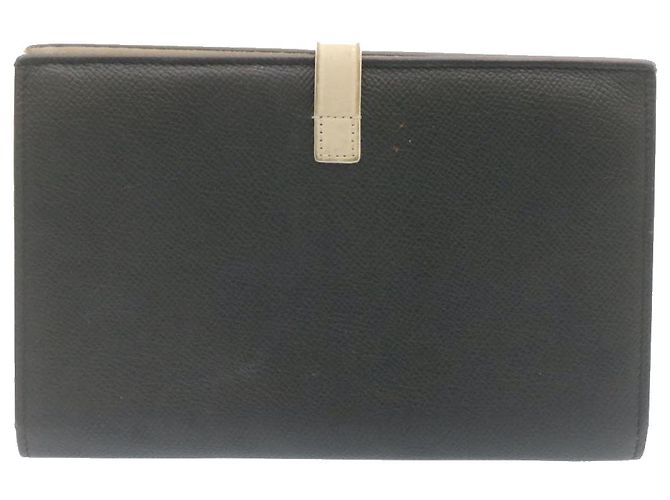 Céline CELINE Large Strap Wallet Leather Black Auth ai152 - view 3