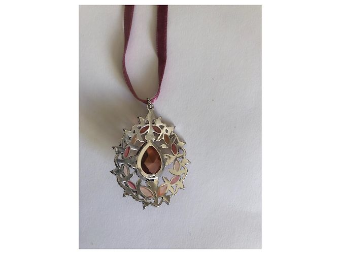 Autre Marque Collana Choker Monet Cristalli Rosa - vista 6