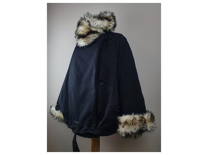 Autre Marque Giacca Ivan Grundahl Nera con Collo in Pelliccia Nero - vista 2