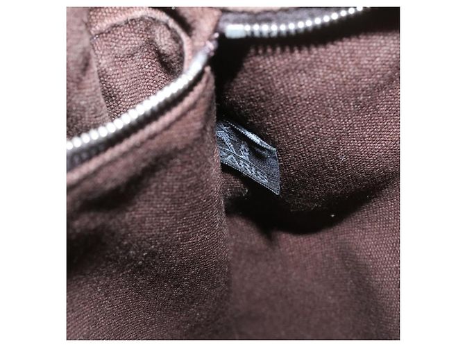 Hermès HERMES Troca Orizzontale MM Tote Bag Canvas Marrone Autentico4838 - vista 14