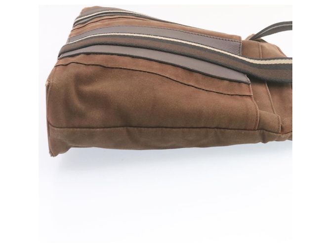 Hermès HERMES Troca Orizzontale MM Tote Bag Canvas Marrone Autentico4838 - vista 5