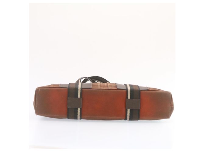 Hermès HERMES Troca Orizzontale MM Tote Bag Canvas Marrone Autentico4838 - vista 9