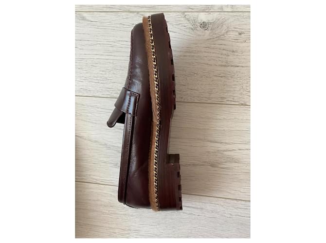 Cambon Chanel Métiers d'Art moccasins Dark red - view 2