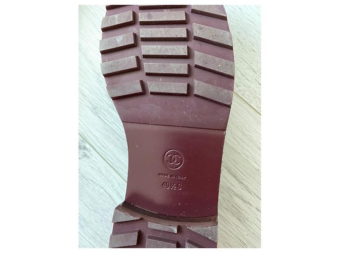 Cambon Chanel Métiers d'Art moccasins Dark red - view 4