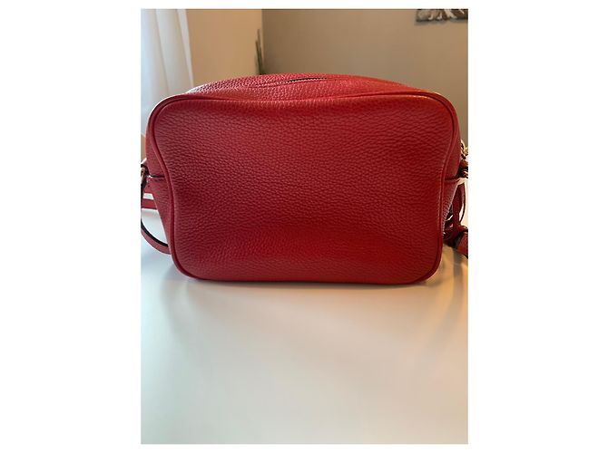 Borsa a tracolla Gucci GG Marmont in pelle rossa Rosso - vista 3