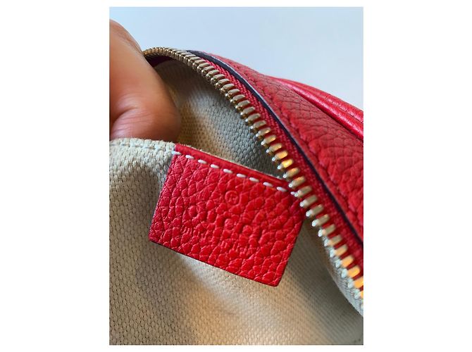 Borsa a tracolla Gucci GG Marmont in pelle rossa Rosso - vista 4