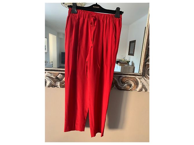 Max Mara Seidenhose Rot - Ansicht 3