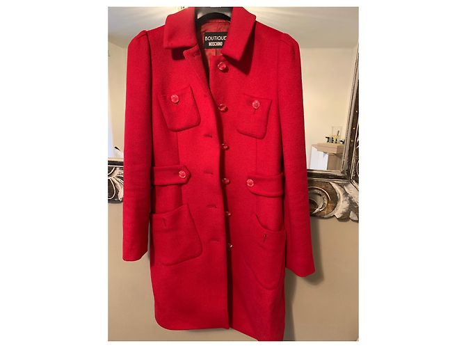Abrigo de lana Moschino T fucsia - vista 2