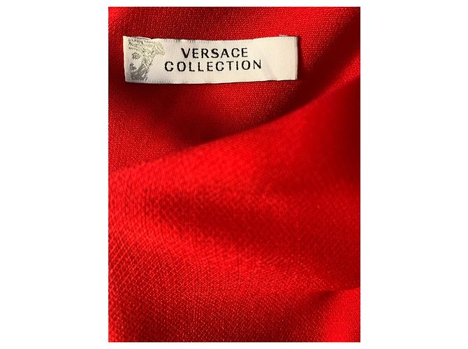 Abito Versace Rosso con Spalline Intrecciate - vista 5