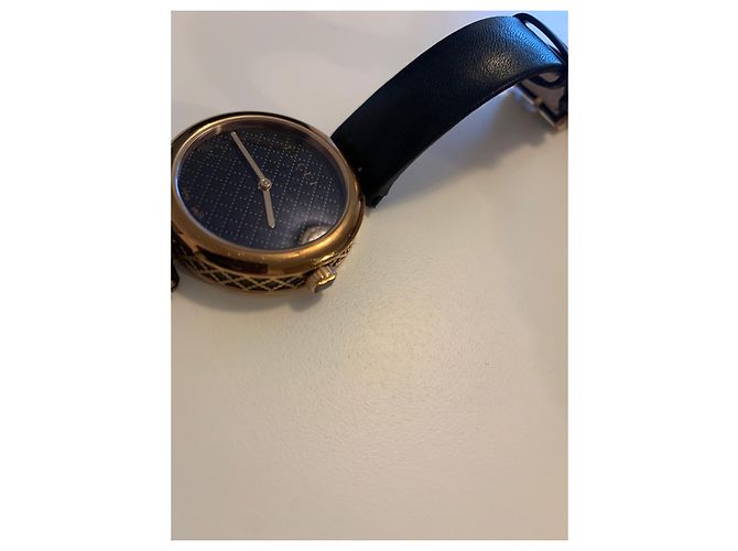 Orologio Gucci Pelle Nera Quadrante Placcato Oro Nero - vista 5