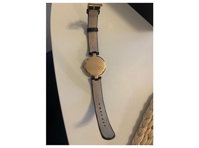 Orologio Gucci Pelle Nera Quadrante Placcato Oro Nero - vista 6