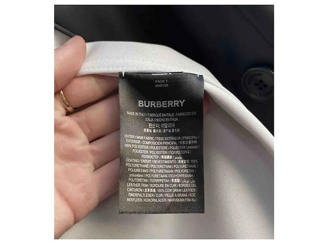 IMPERMEABILE BURBERRY NERO TAGLIA 50 - vista 4