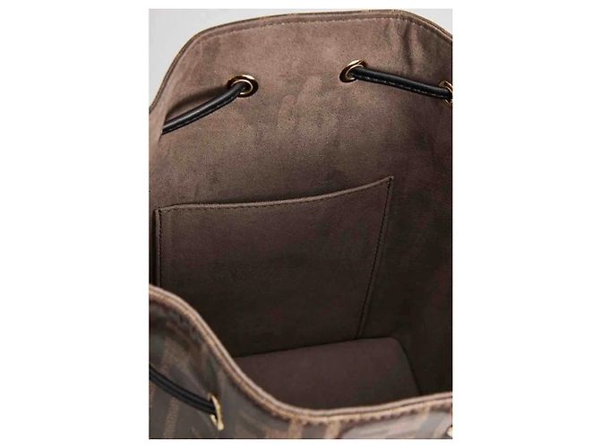 Mon Tresor FENDI BORSA A TRACOLLA IN TELA MY TREASURE - MARRONE - vista 4