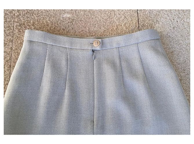 Kenzo Falda T de sarga de mezcla de lana gris claro jaspeado.34-36 - vista 8