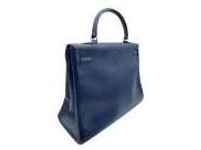 Hermès Kelly 35 Hardware de ouro ,  Com alça de ombro, cadeado e chaves Azul - vista 2