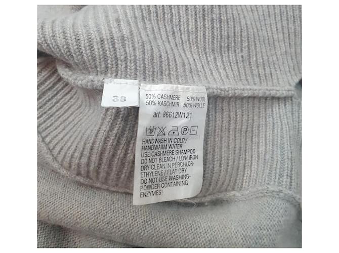 Autre Marque Beiger Poncho Pullover aus Kaschmir und Wolle - Ansicht 2