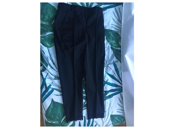 The Kooples Black Wool Lace Pants - view 3
