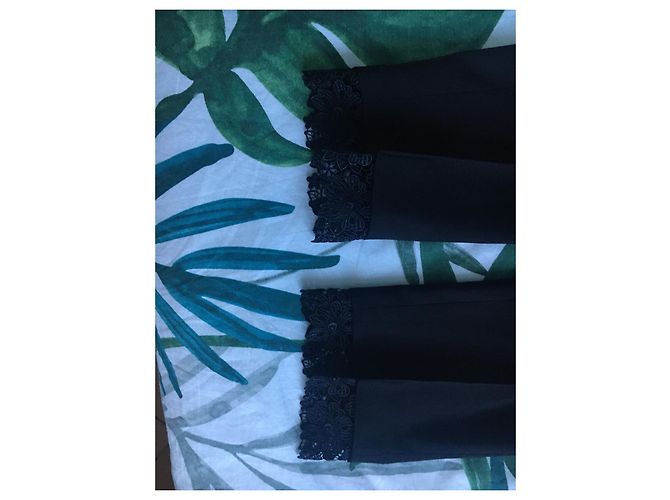 The Kooples Black Wool Lace Pants - view 5